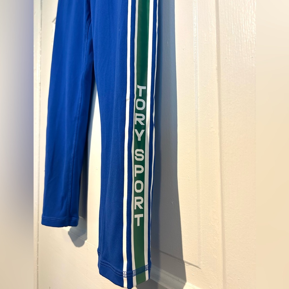 NWT Tory Sport retro stripe cropped leggings
